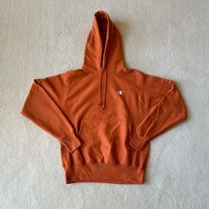 Burnt Orange Reverse Weave Hoodie
